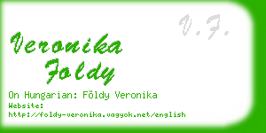 veronika foldy business card