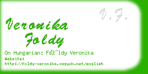 veronika foldy business card